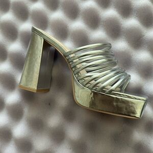 Silver Platform Heels